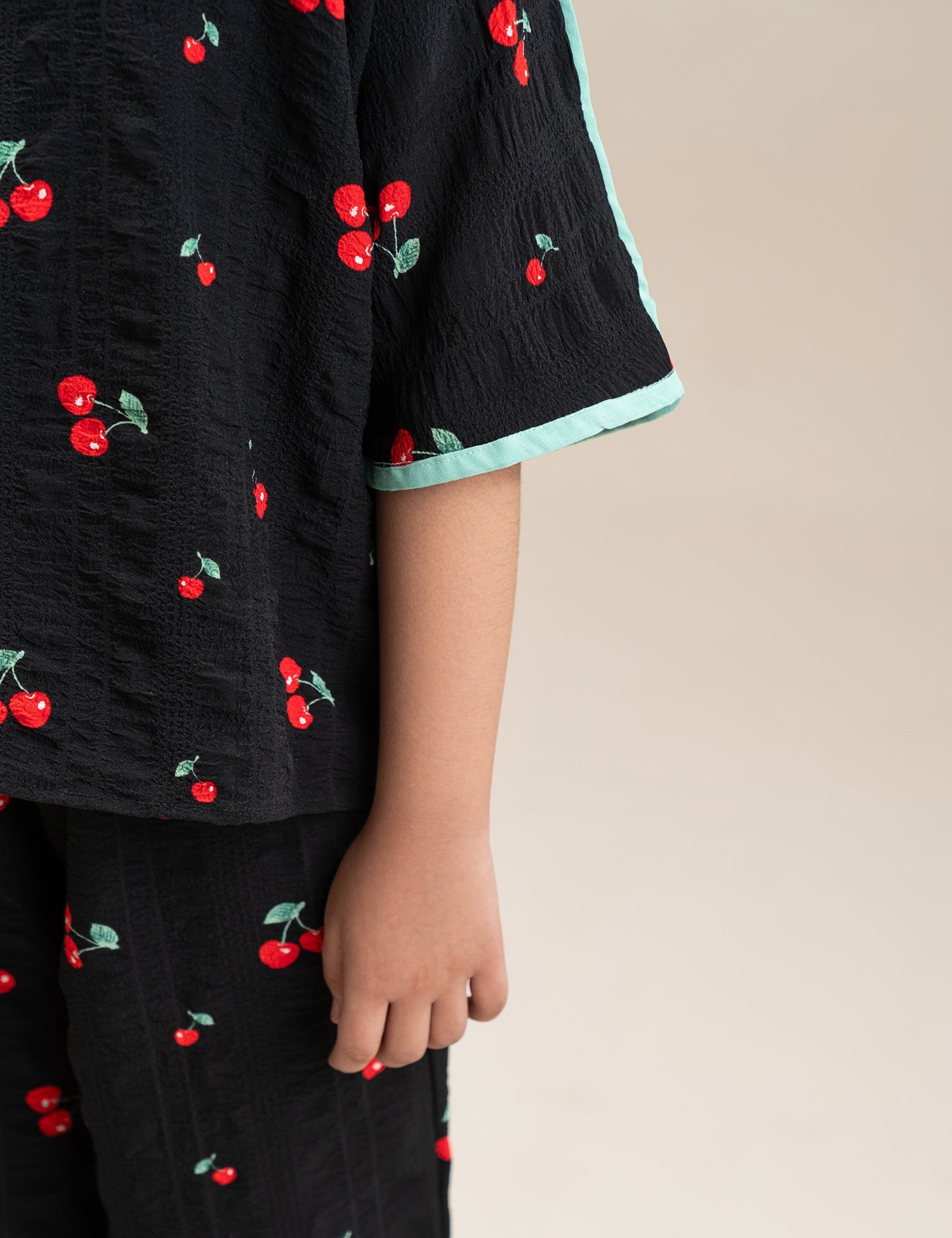2 PIECE CHERRY PRINTED SUIT