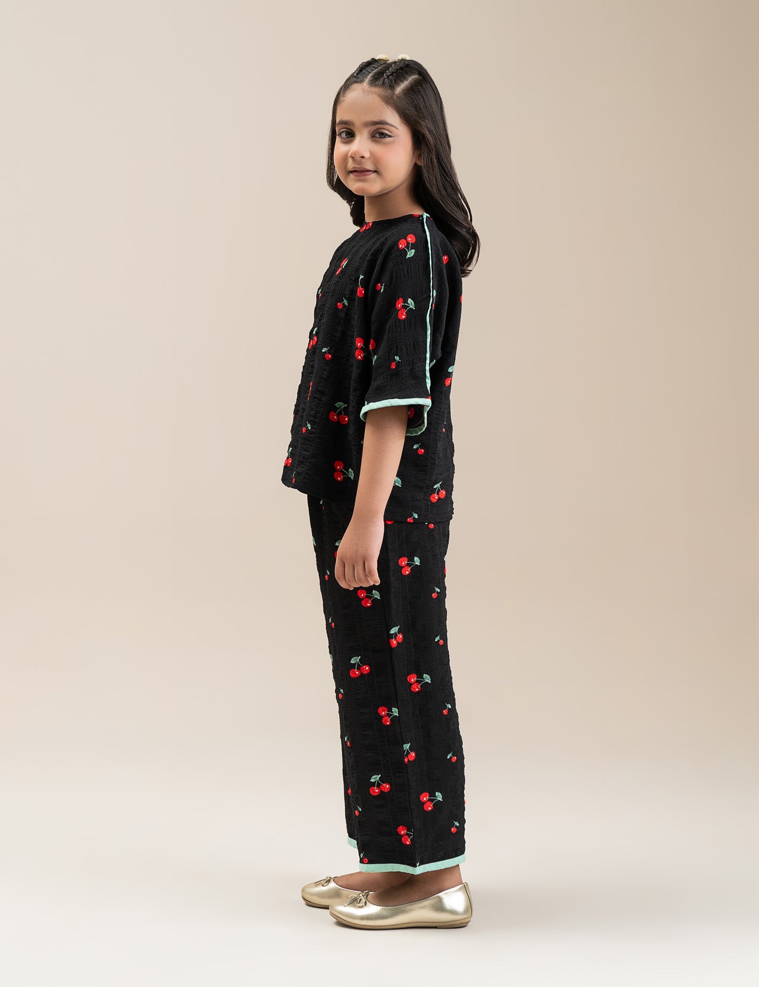 2 PIECE CHERRY PRINTED SUIT