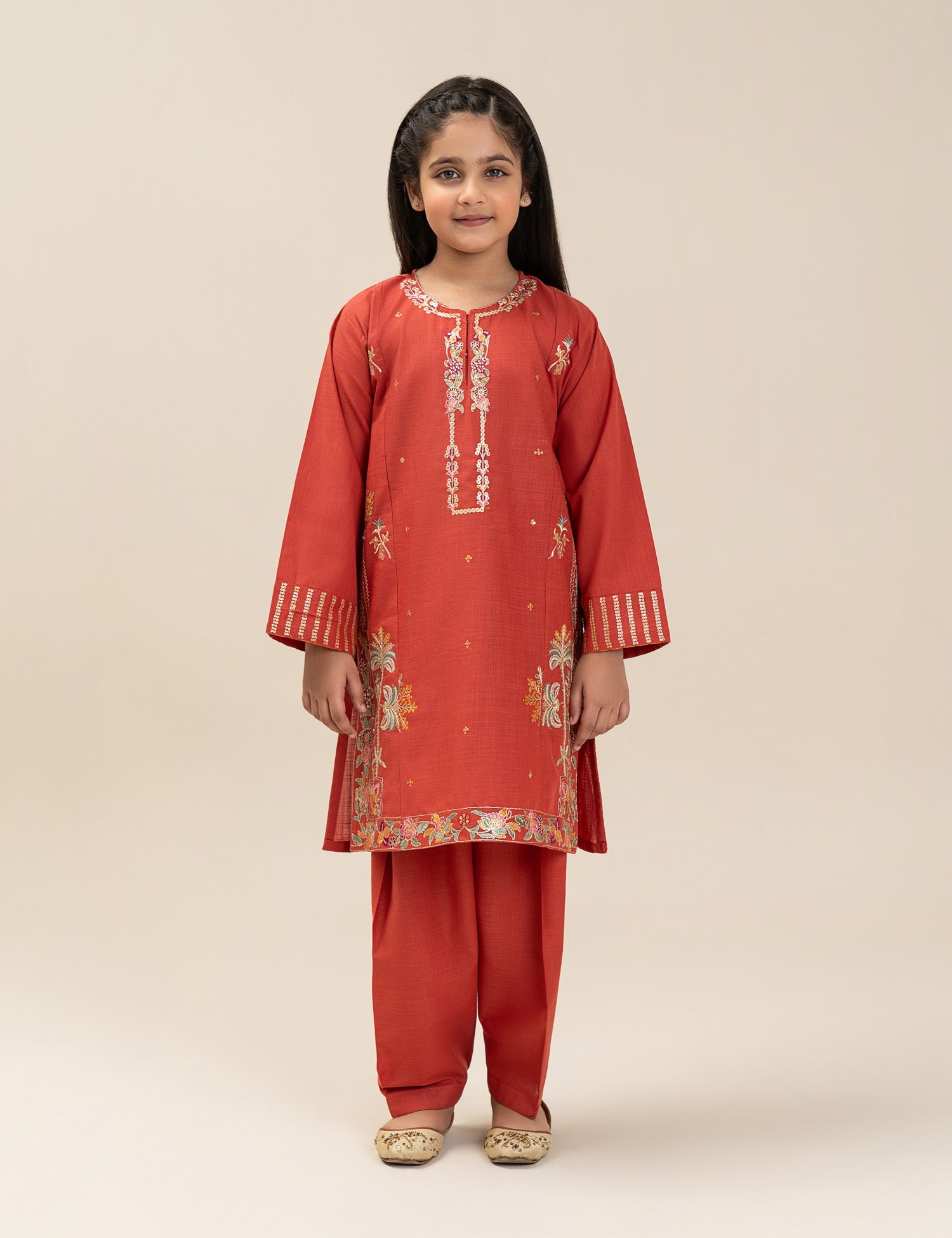 2 PIECE SEQUIN EMBROIDERED SUIT