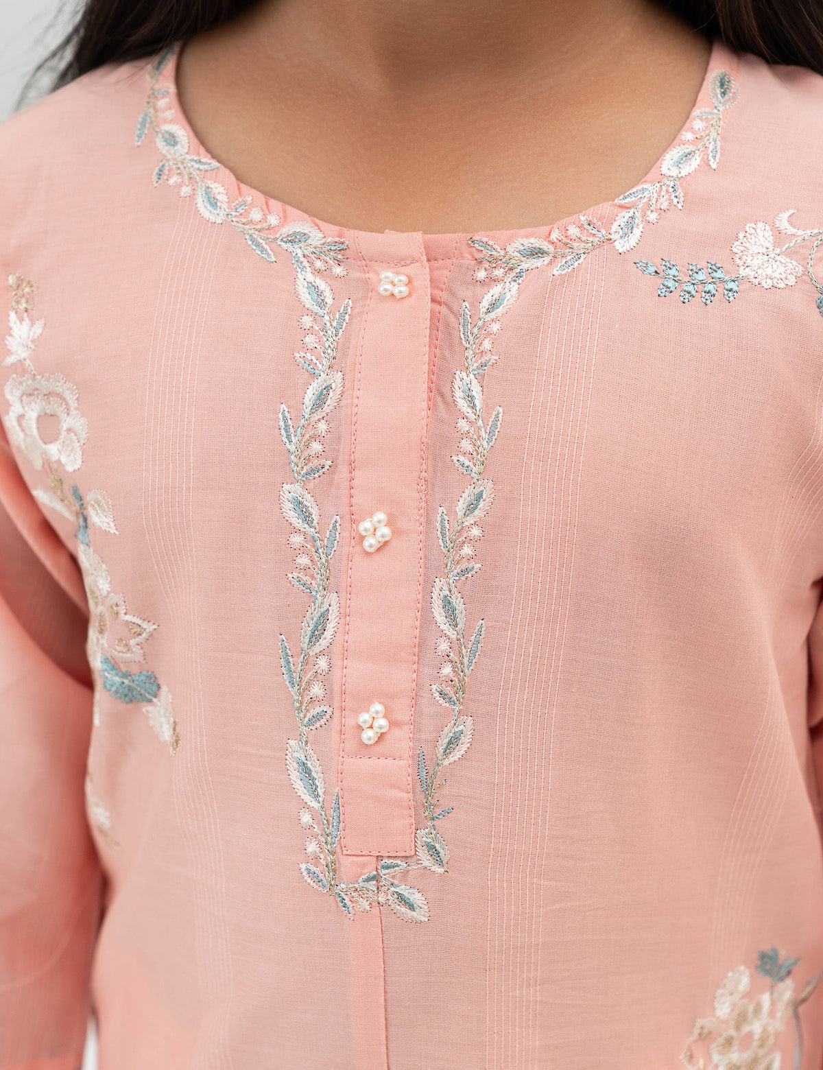 2 PIECE FLORAL EMBROIDERED SUIT