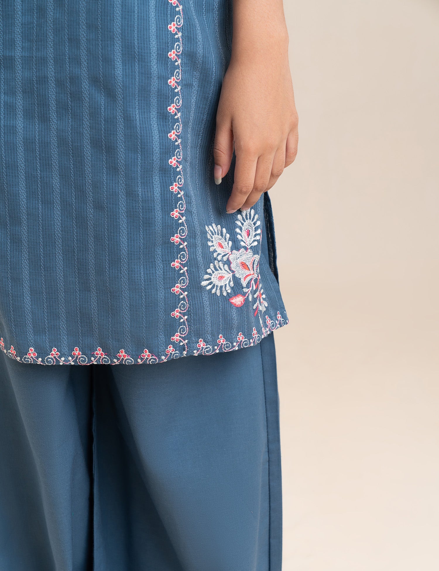 2 PIECE ETHNIC EMBROIDERED SUIT