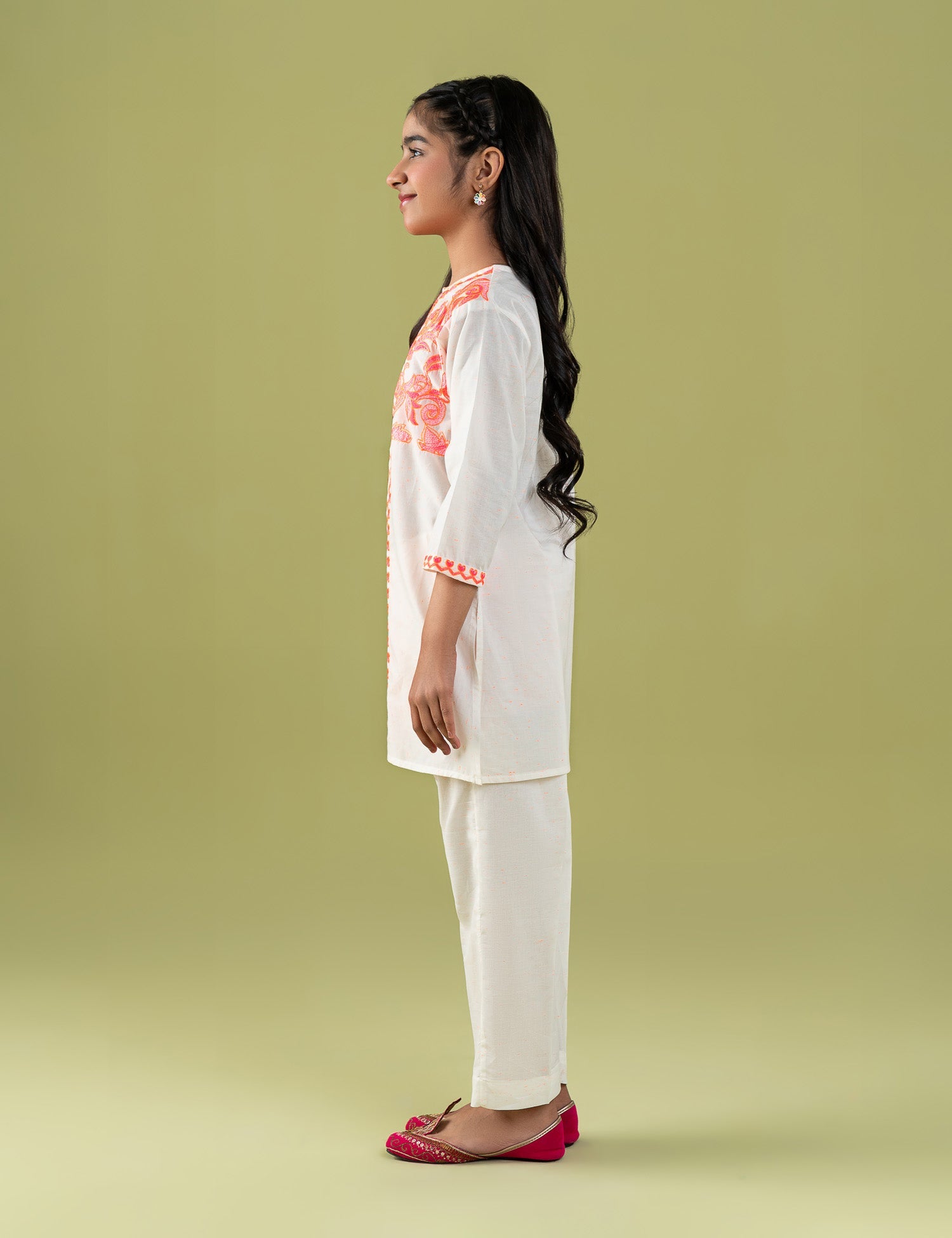 2 PIECE NEON EMBROIDERED SUIT