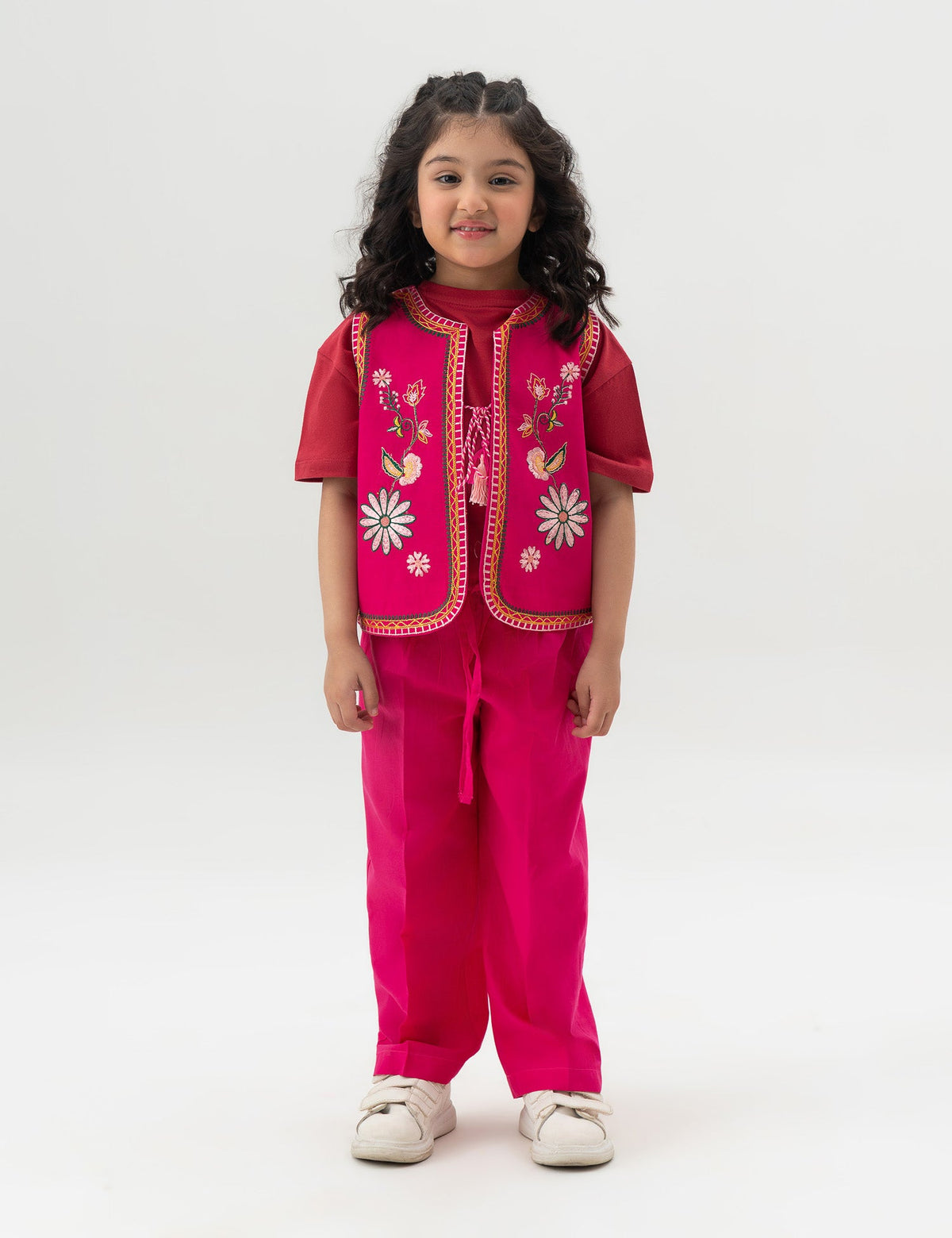 2 PIECE FLORAL EMBRORIDERED SUIT - BK12604LGWT7701-PINK-2000000300637-1-2Y