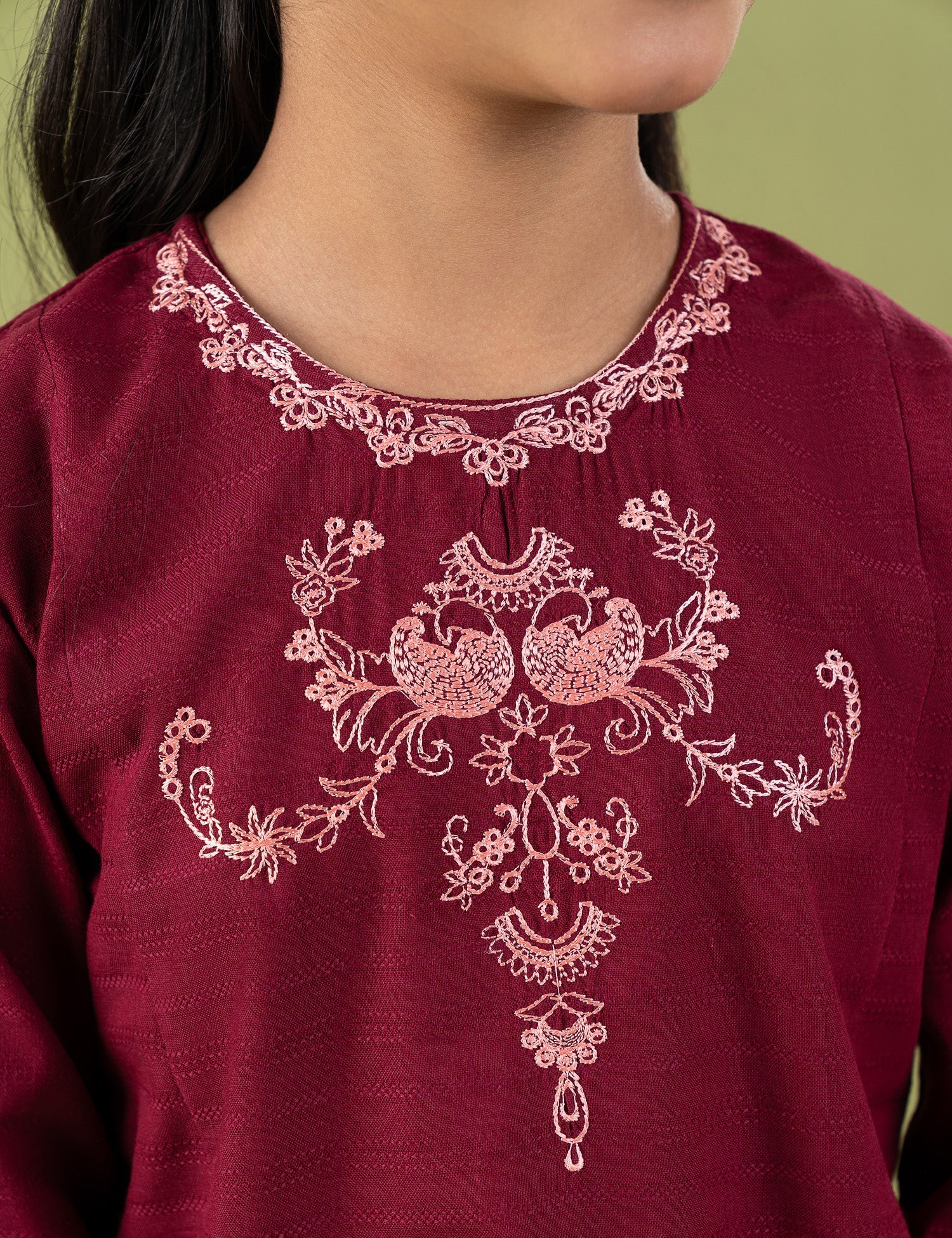 2 PIECE ALLOVER EMBROIDERED SUIT
