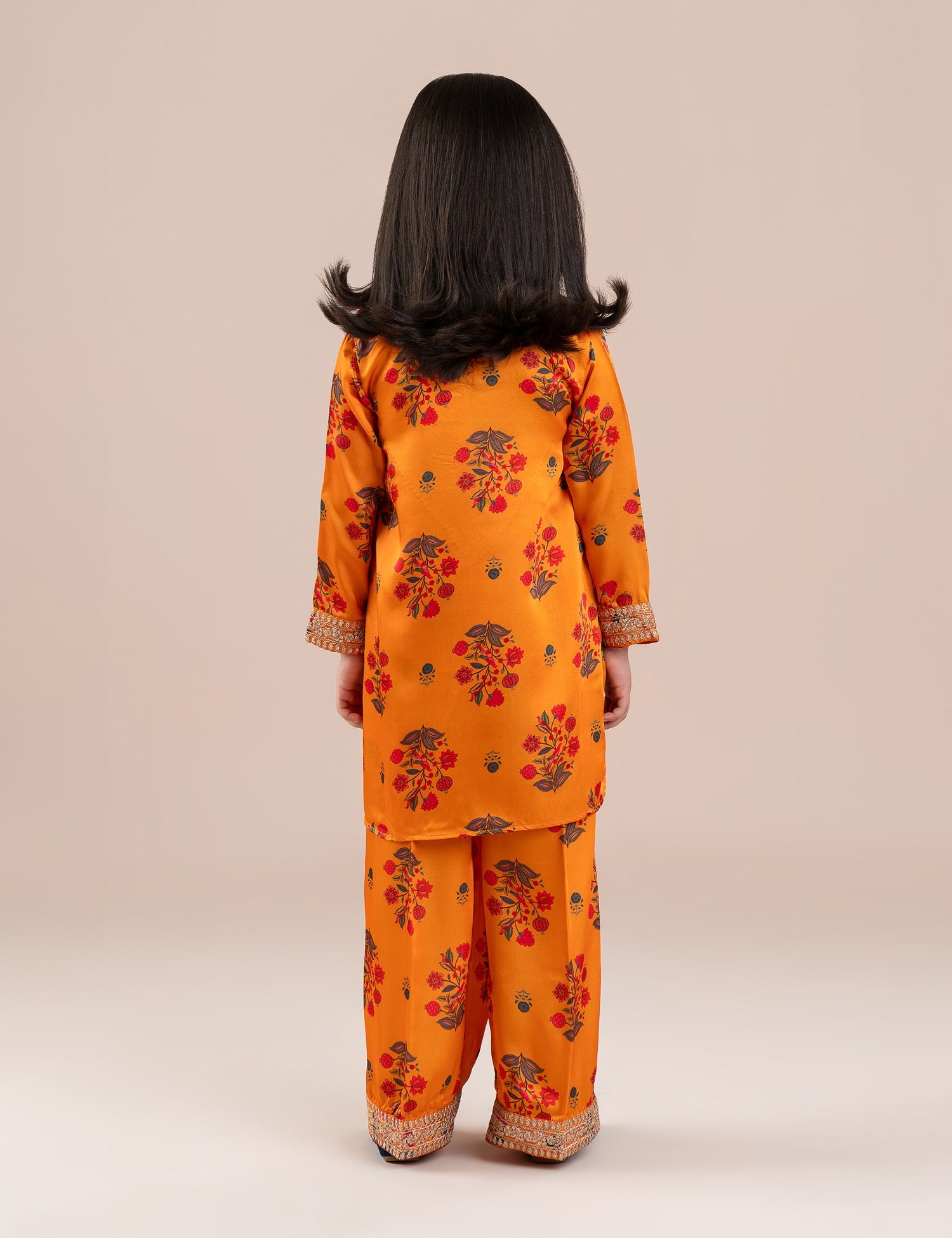 2 PIECE SILK PRINTED EMBROIDERED SUIT