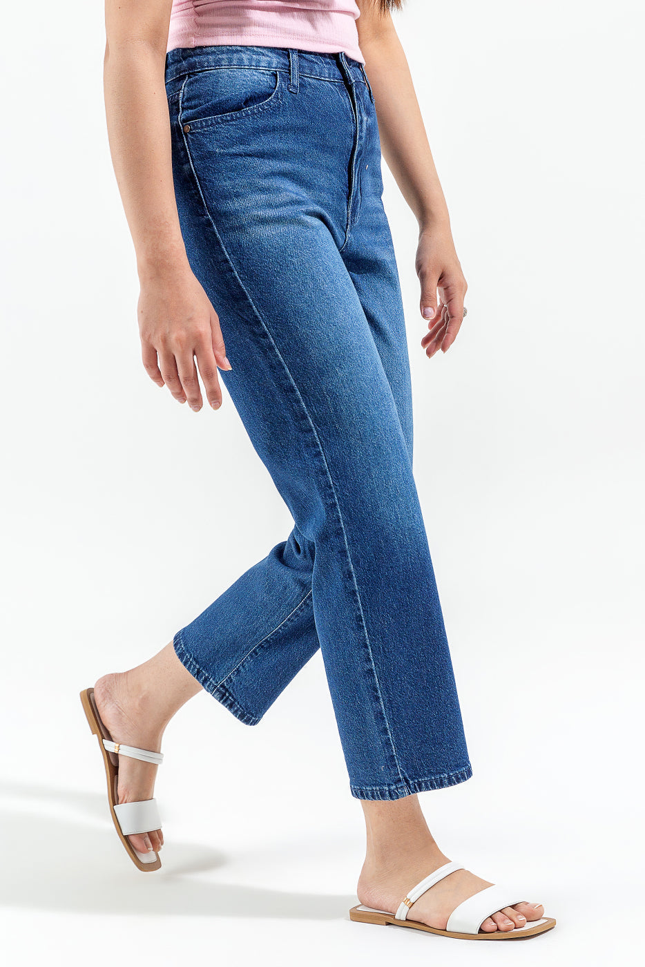 High-Rise Straight Jeans