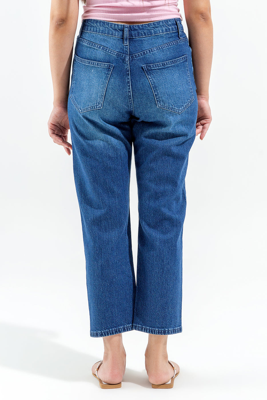 High-Rise Straight Jeans