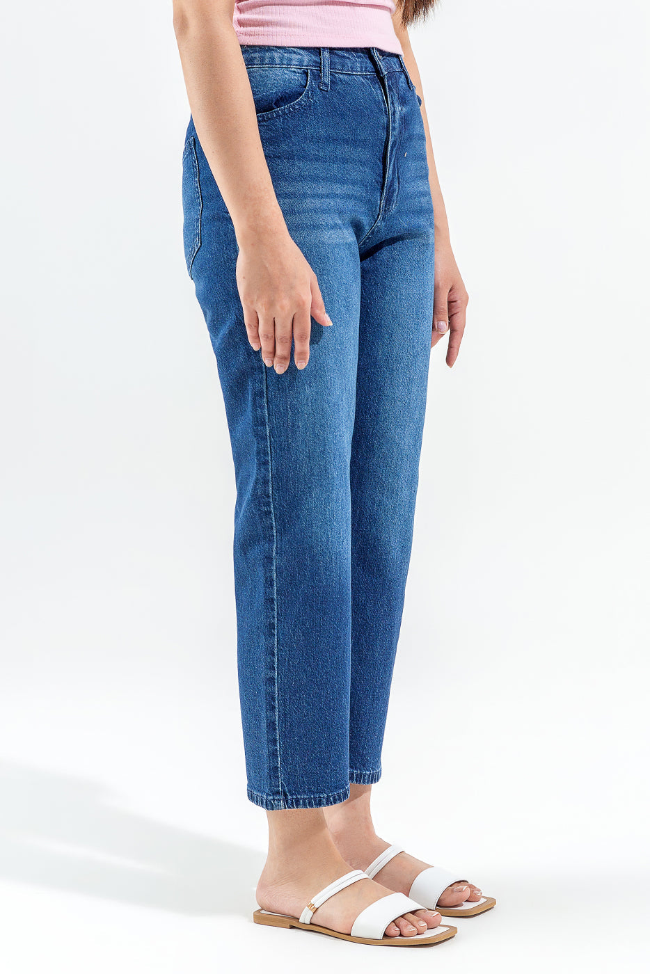 High-Rise Straight Jeans