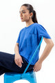 Blue Embroidered Tee