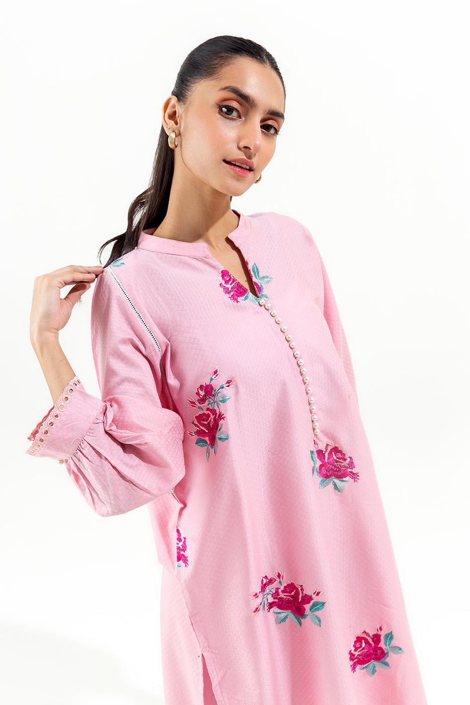 2 Piece Embroidered Jacquard Suit (Pret)