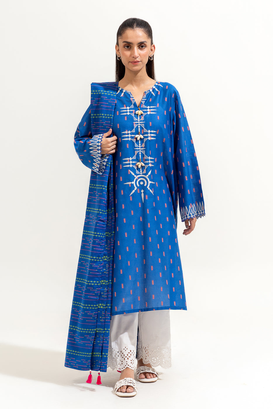 2 Piece Embroidered Jacquard Suit (Pret)