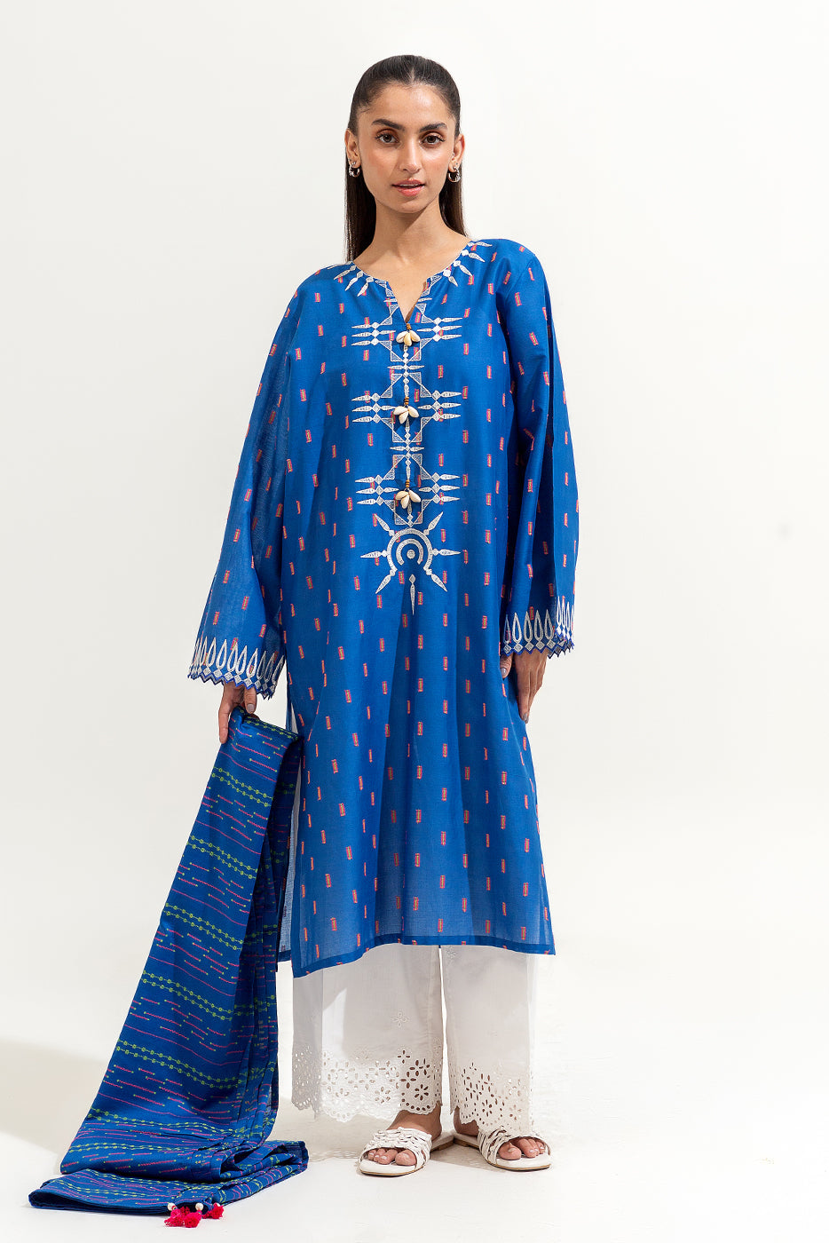 2 Piece Embroidered Jacquard Suit (Pret)