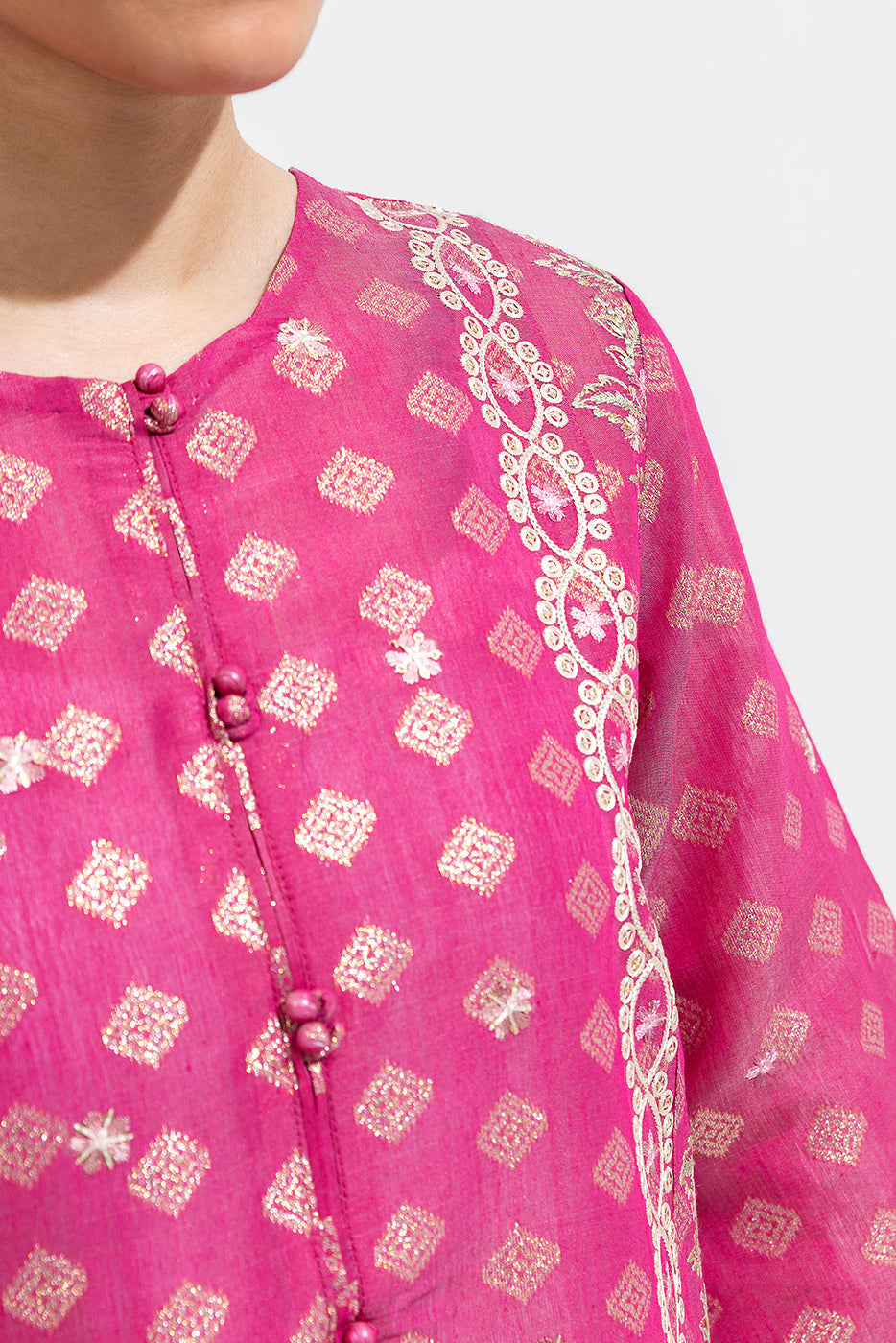 2 Piece Embroidered Jacquard Suit (Luxury-Pret)