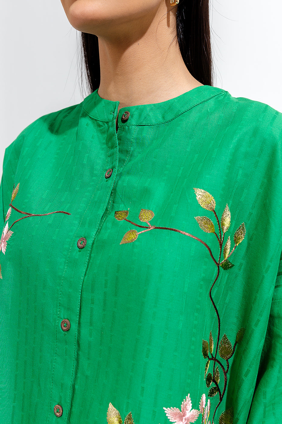 Embroidered Jacquard Top (Pret)