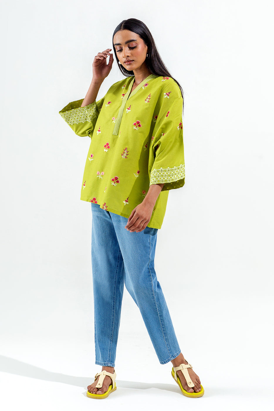 Embroidered Fusion Top (Pret)