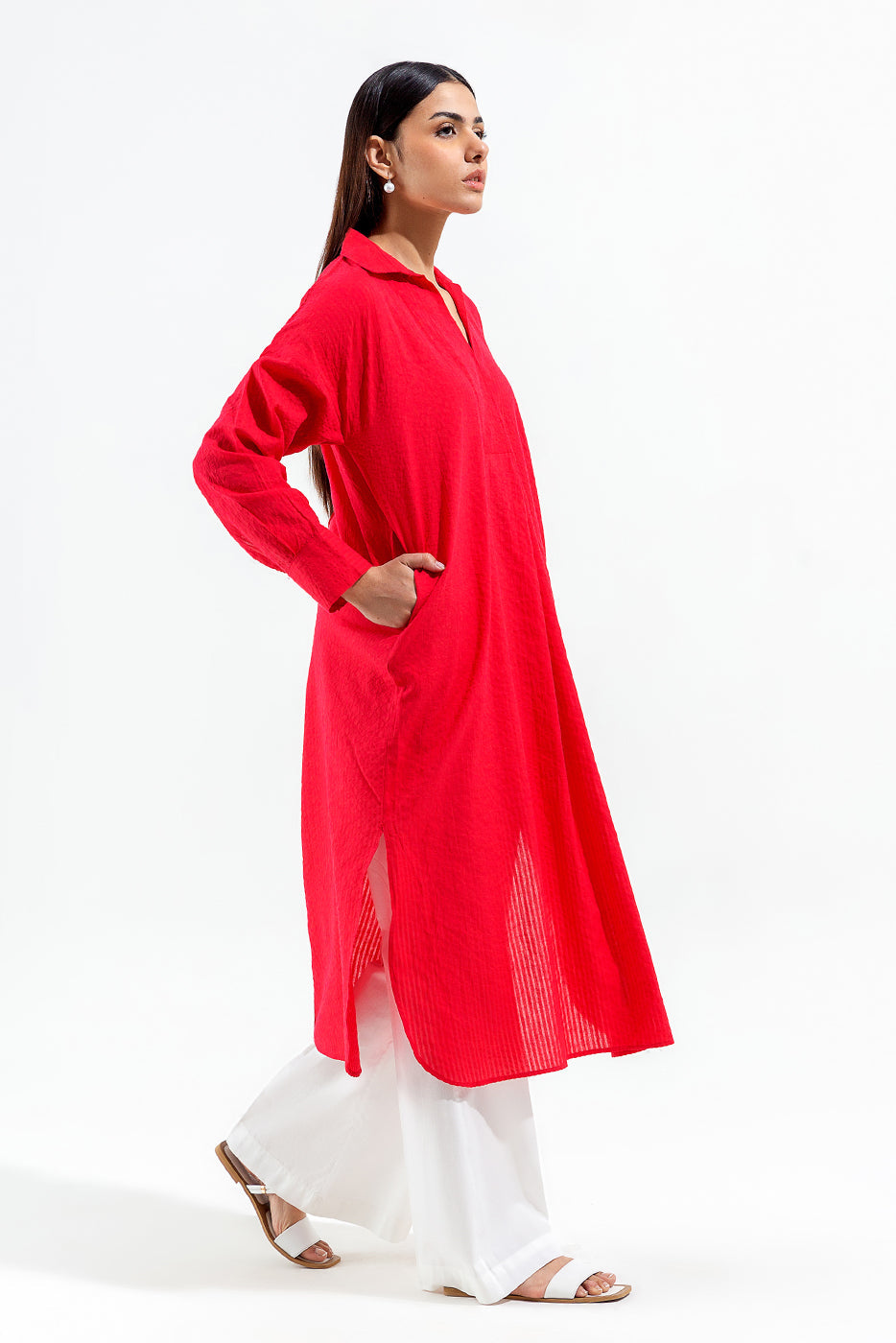 Basic Seersucker Shirt (Pret)