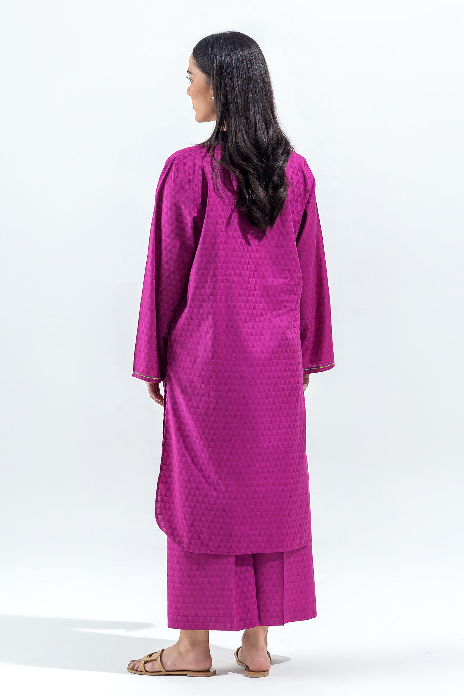 2 Piece Embroidered Self Jacquard Suit (Pret)