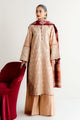 3 Piece Embroidered Jacquard Suit-Taupe Treasure (Unstitched)