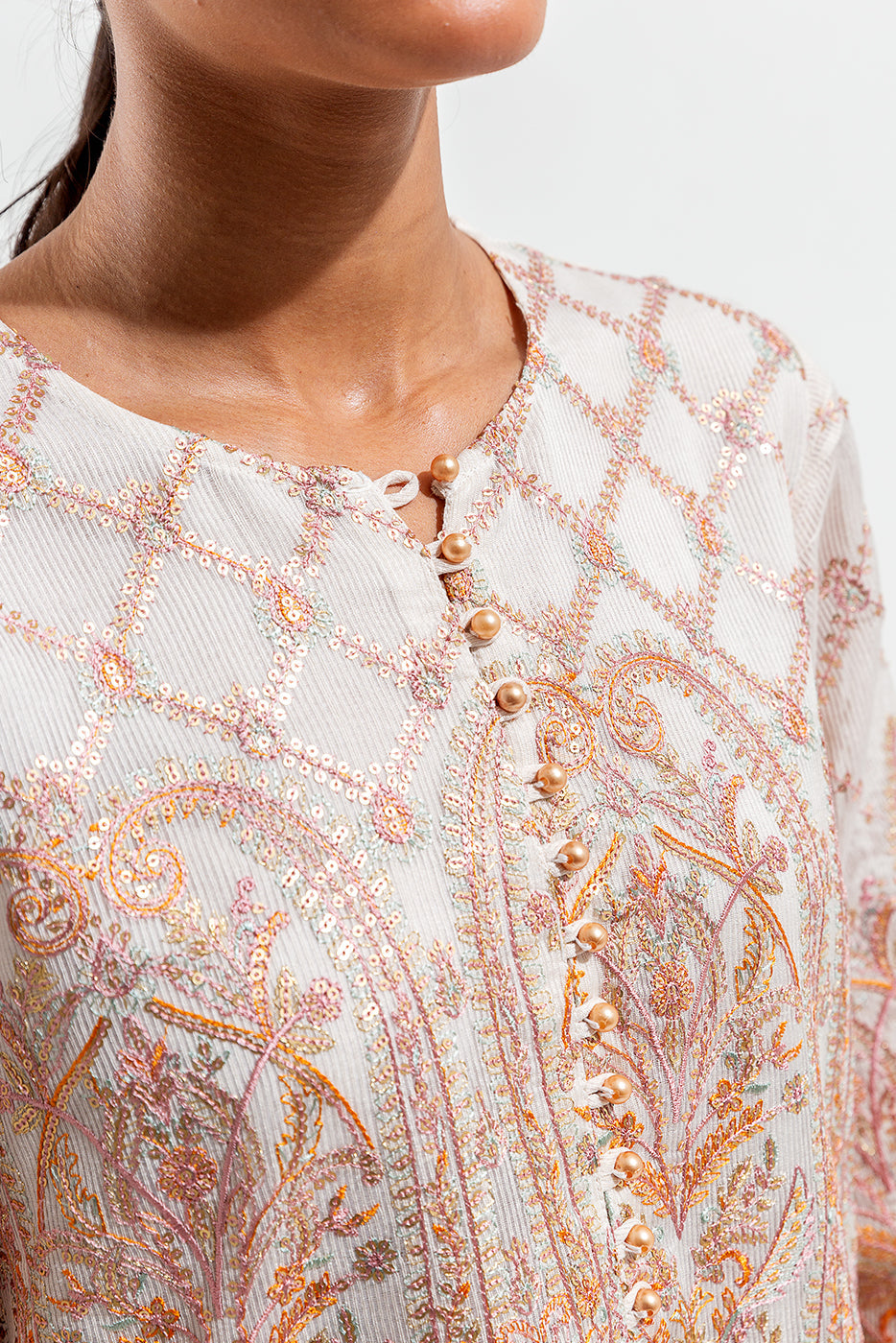 3 Piece Embroidered Missouri Net Suit (Luxury Pret)