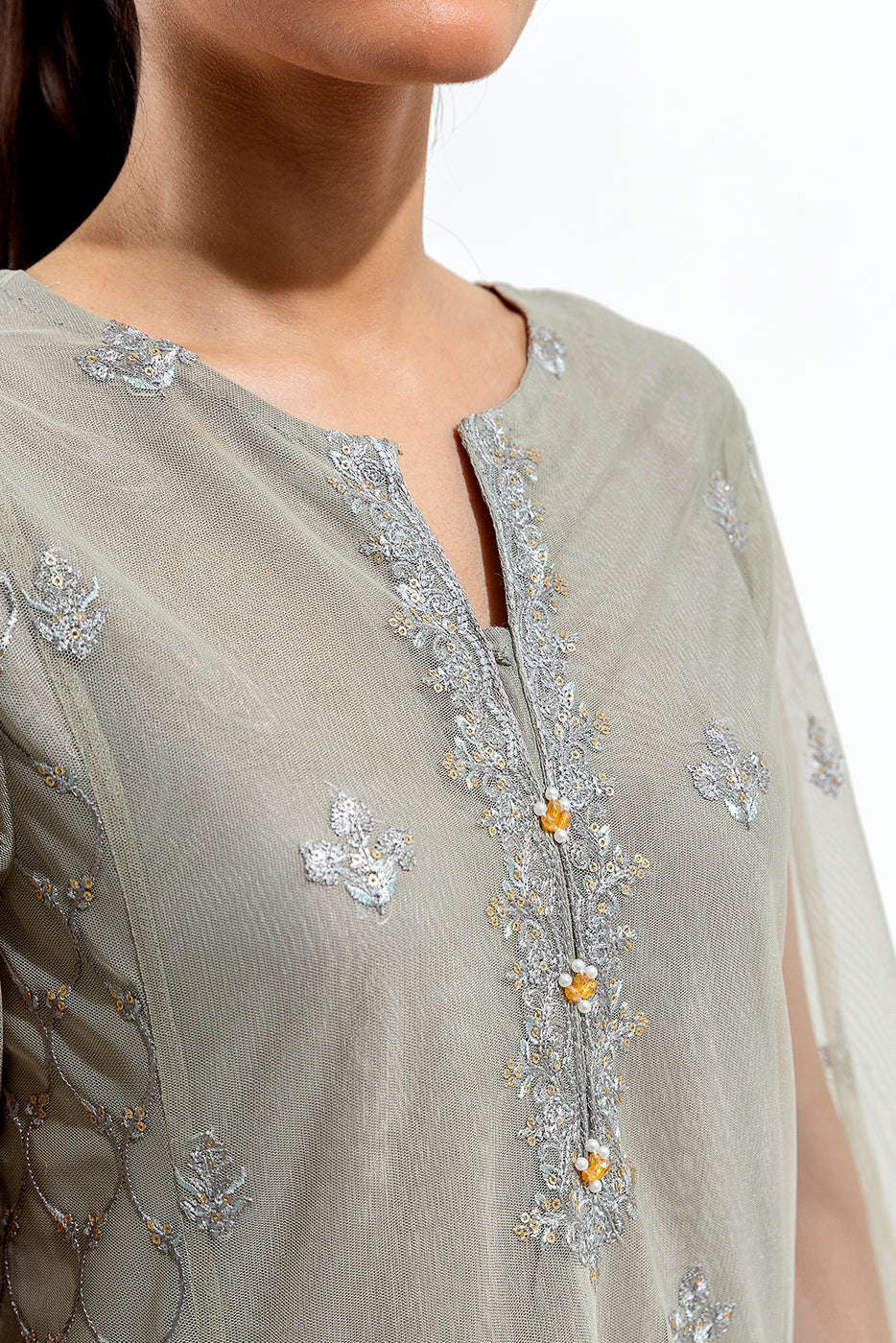 3 Piece Embroidered Organza Net Suit (Luxury Pret)