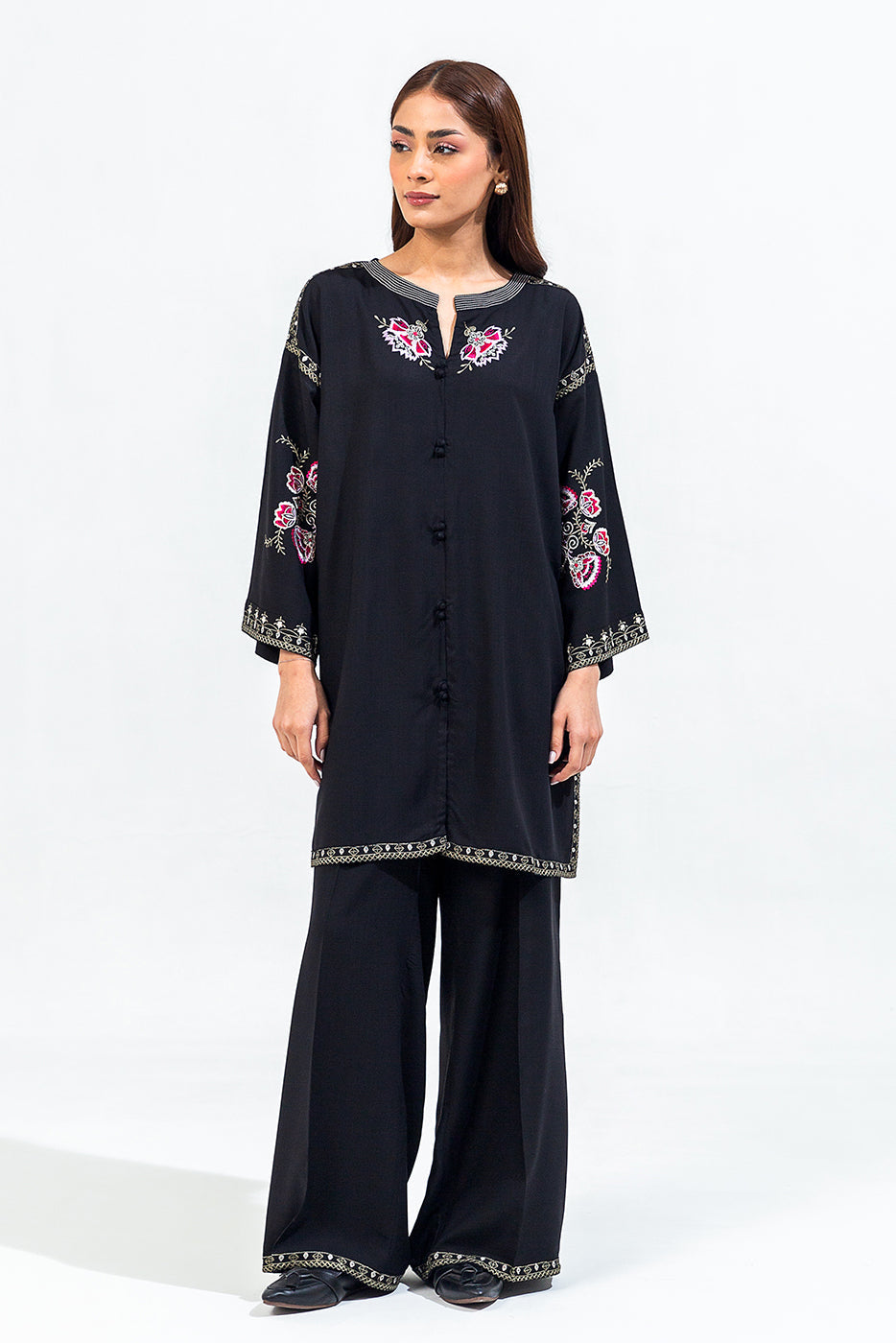 2 Piece Embroidered Viscose Suit (Pret)