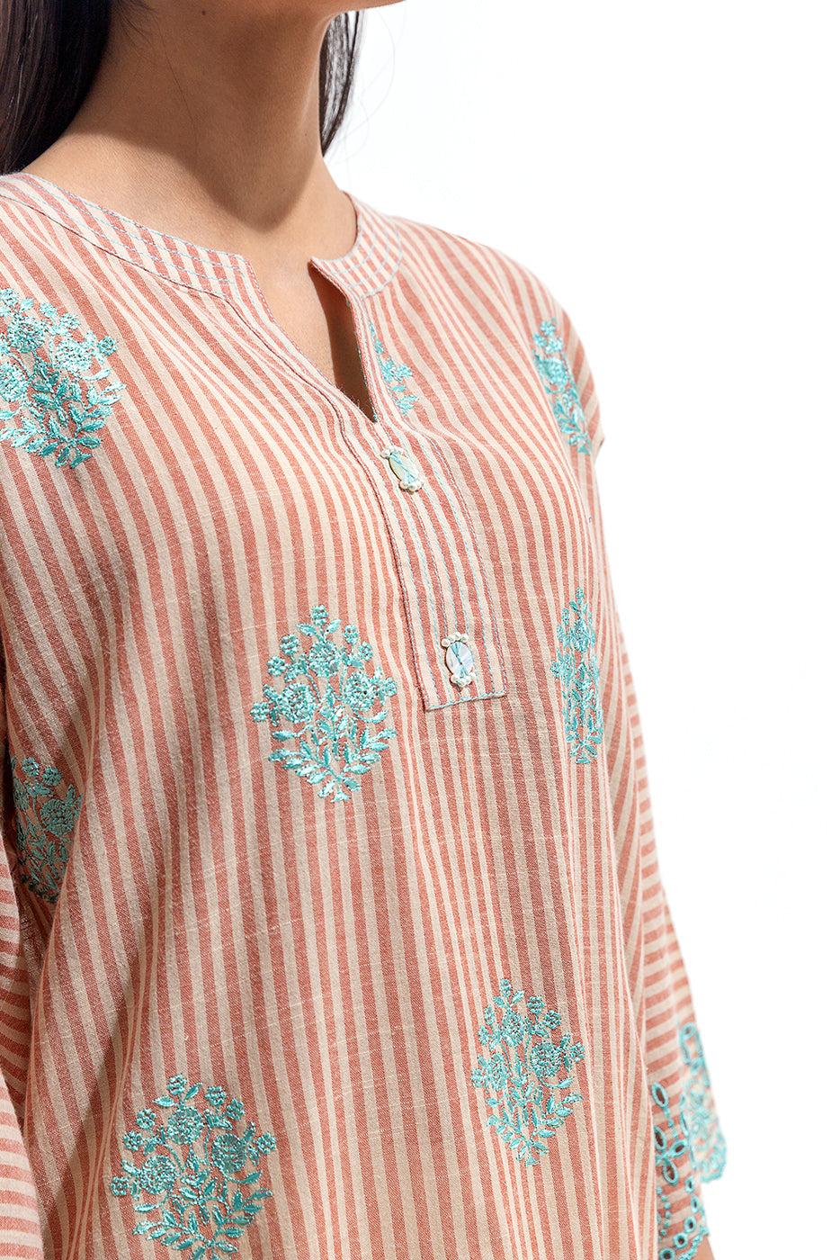 Embroidered Yarn Dyed Shirt (Pret)