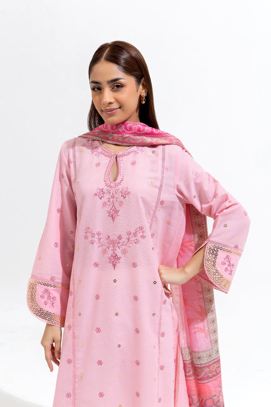 2 Piece Embroidered Missouri Lawn Suit (Luxury-Pret)