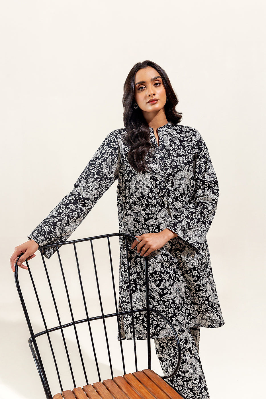 2 Piece Printed Suit-Midnight Arcade (Unstitched)