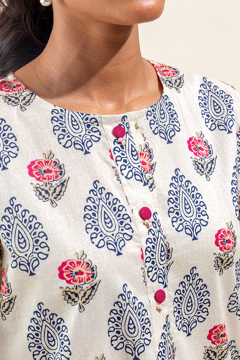 2 Piece Printed Suit-Pale Bliss (Unstitched)