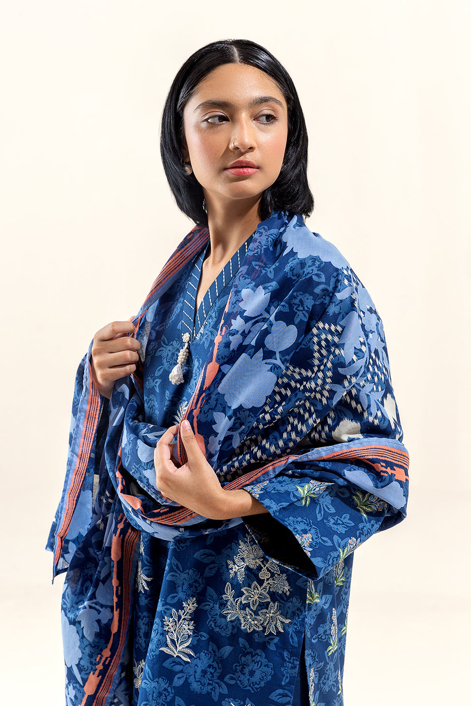 3 Piece Embroidered Lawn Suit-Twillight Bloom (Unstitched)