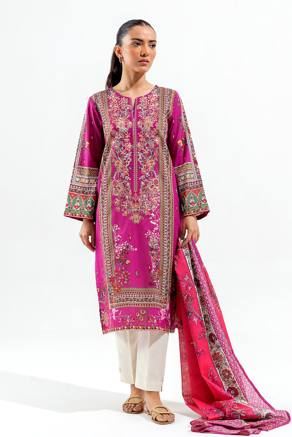 2 Piece Embroidered Lawn Suit (Luxury Pret)