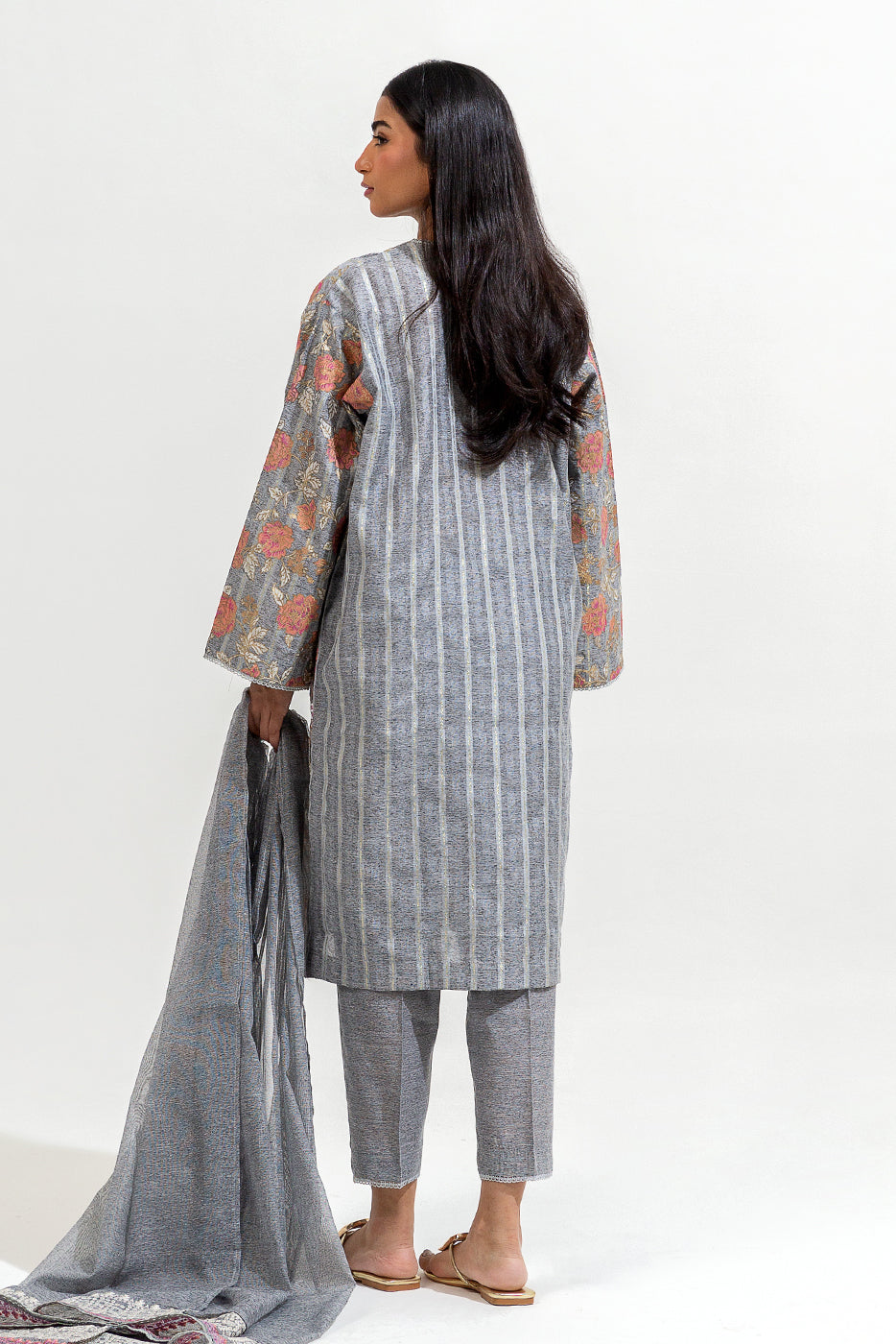 3 Piece Printed Jacquard Suit (Luxury-Pret)