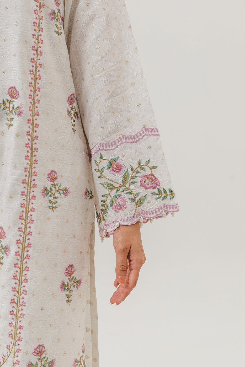 Embroidered Jacquard Shirt (Luxury-Pret)