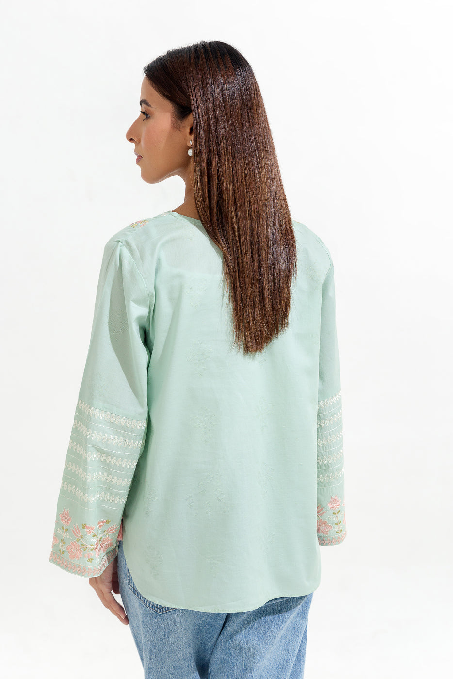 Embroidered Jacquard Top (Pret)