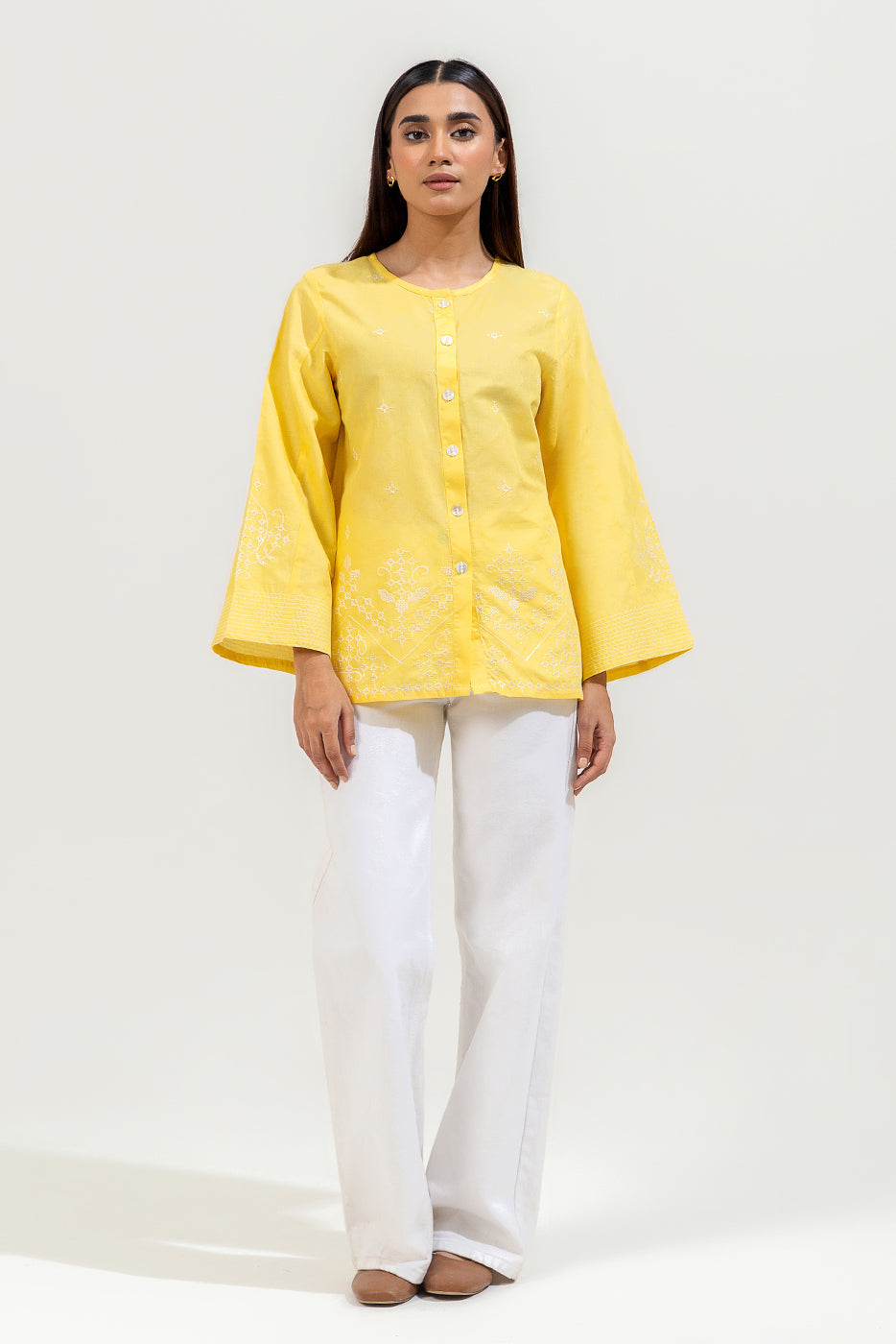 Embroidered Jacquard Top (Pret)