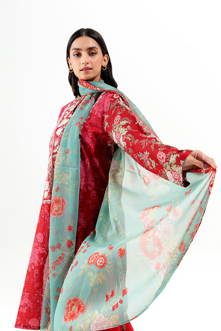 3 Piece Embroidered Lawn Suit (Pret)