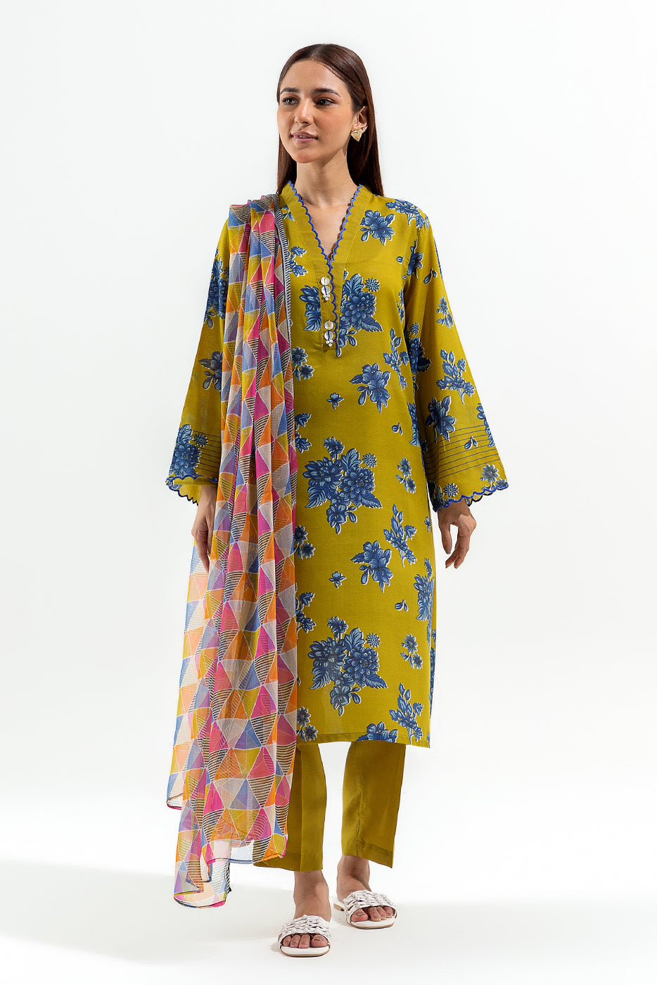 3 Piece Printed Lawn Suit (Pret)