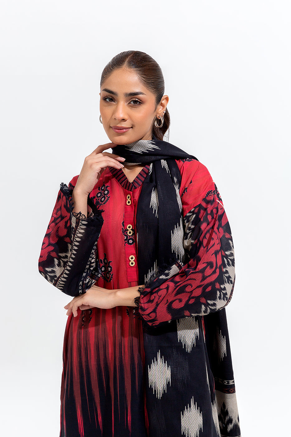 3 Piece Printed Lawn Suit (Pret)
