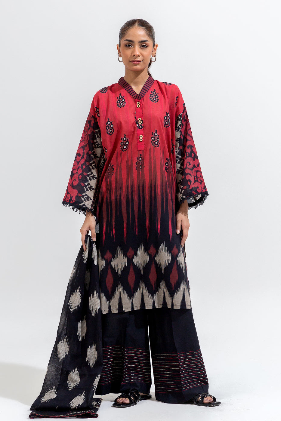 3 Piece Printed Lawn Suit (Pret)
