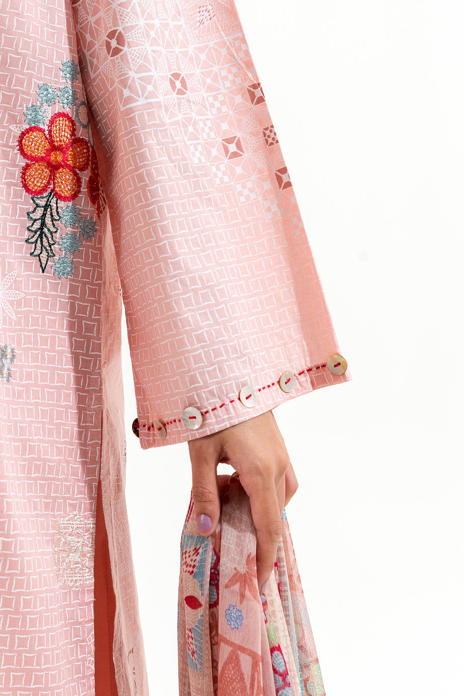 3 Piece Embroidered Lawn Suit (Pret)