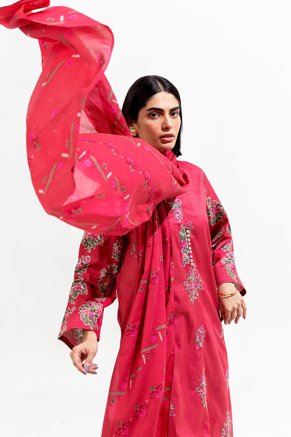 3 Piece Printed Lawn Suit (Pret)