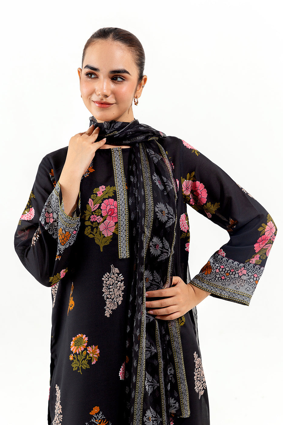 3 Piece Printed Lawn Suit (Pret)