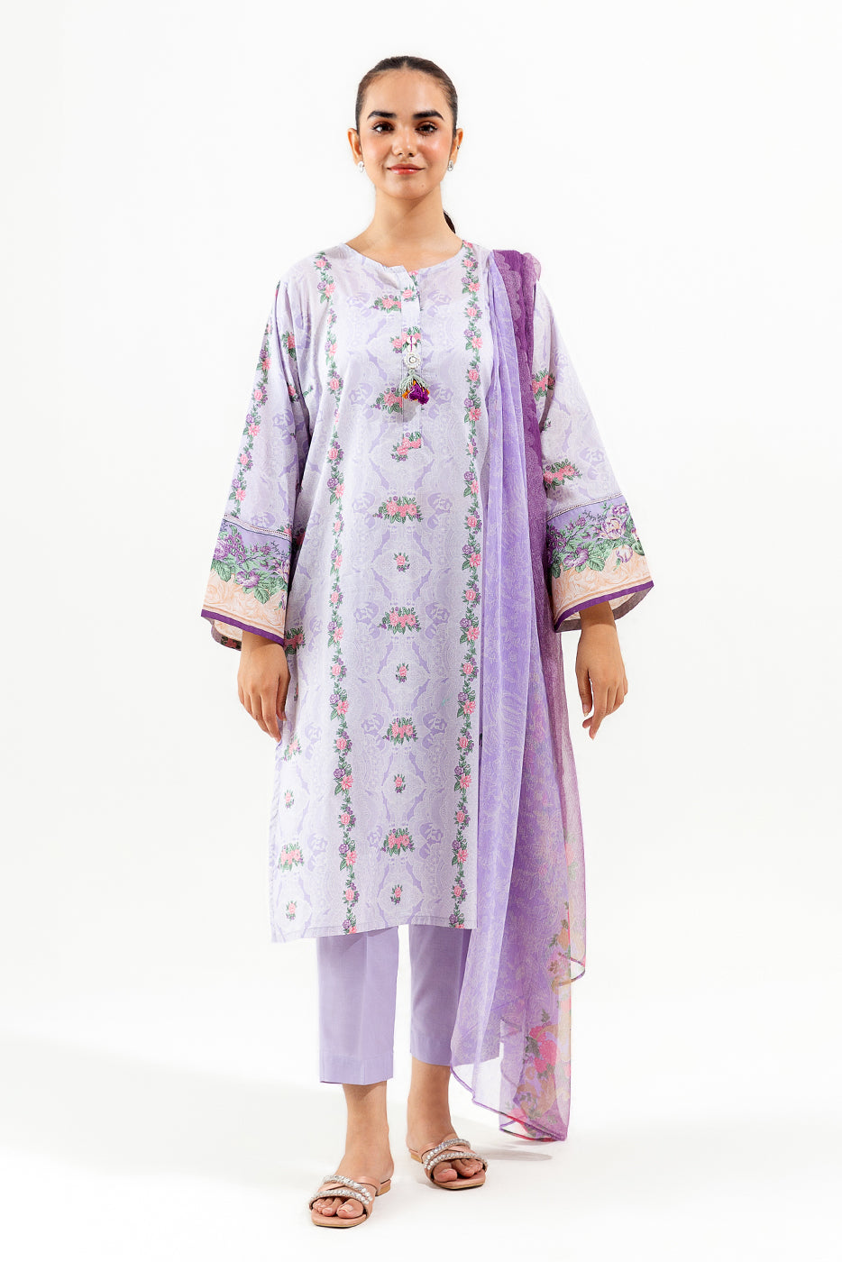 3 Piece Printed Lawn Suit (Pret)