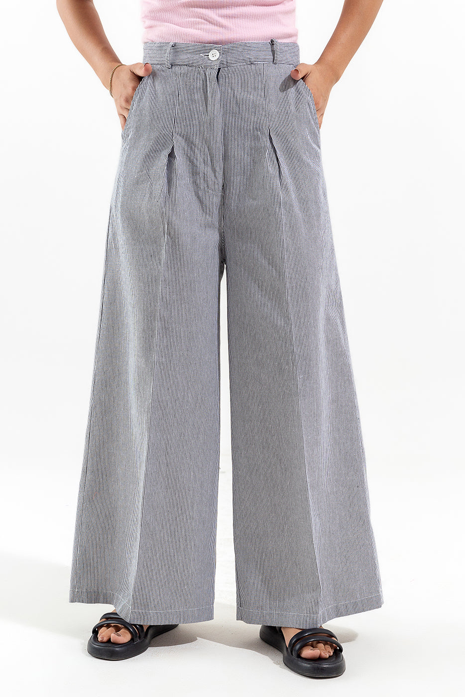 Striped Wide Leg Trouser