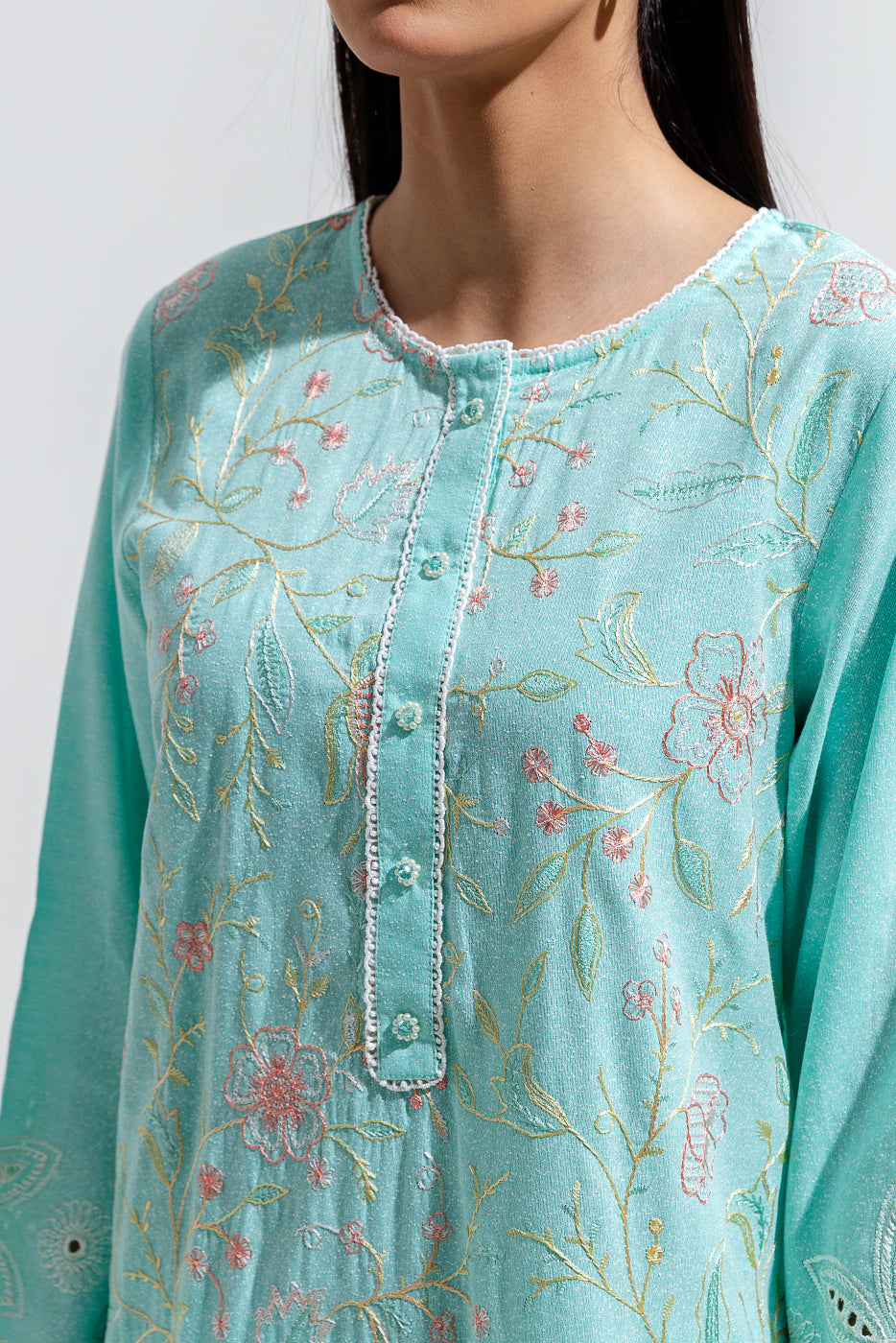2 Piece Embroidered Karandi Suit (Pret)
