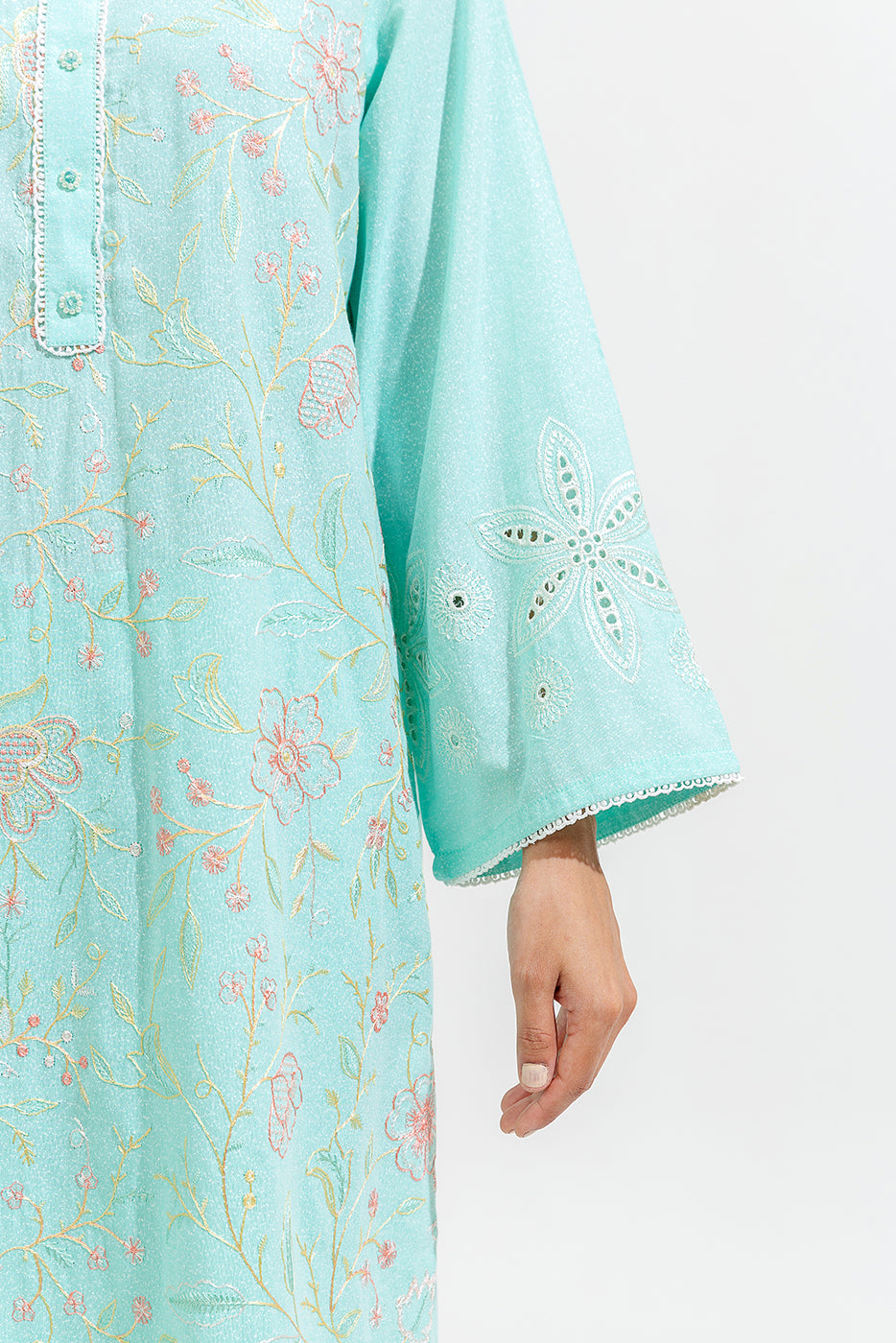 2 Piece Embroidered Karandi Suit (Pret)