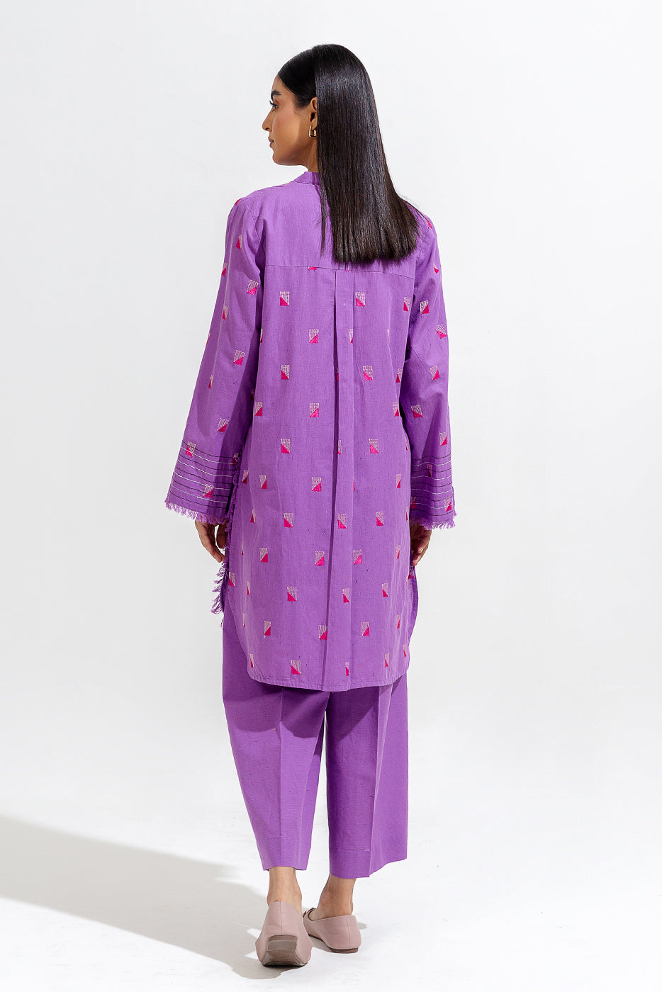 2 Piece Embroidered Multi Naps Suit (Pret)