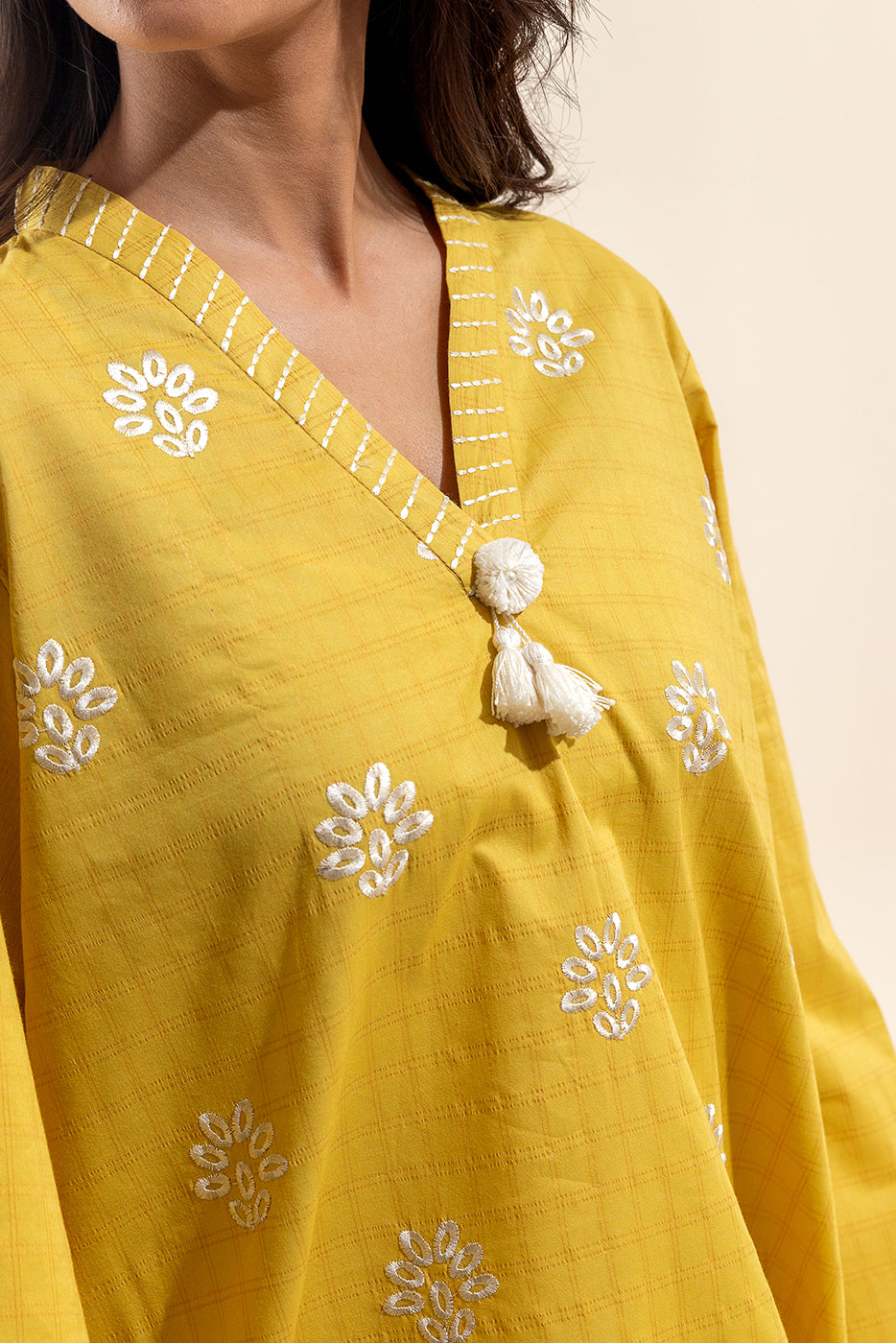 1 PIECE EMBROIDERED MISSURI SHIRT-AMBER RADIANCE (UNSTITCHED)