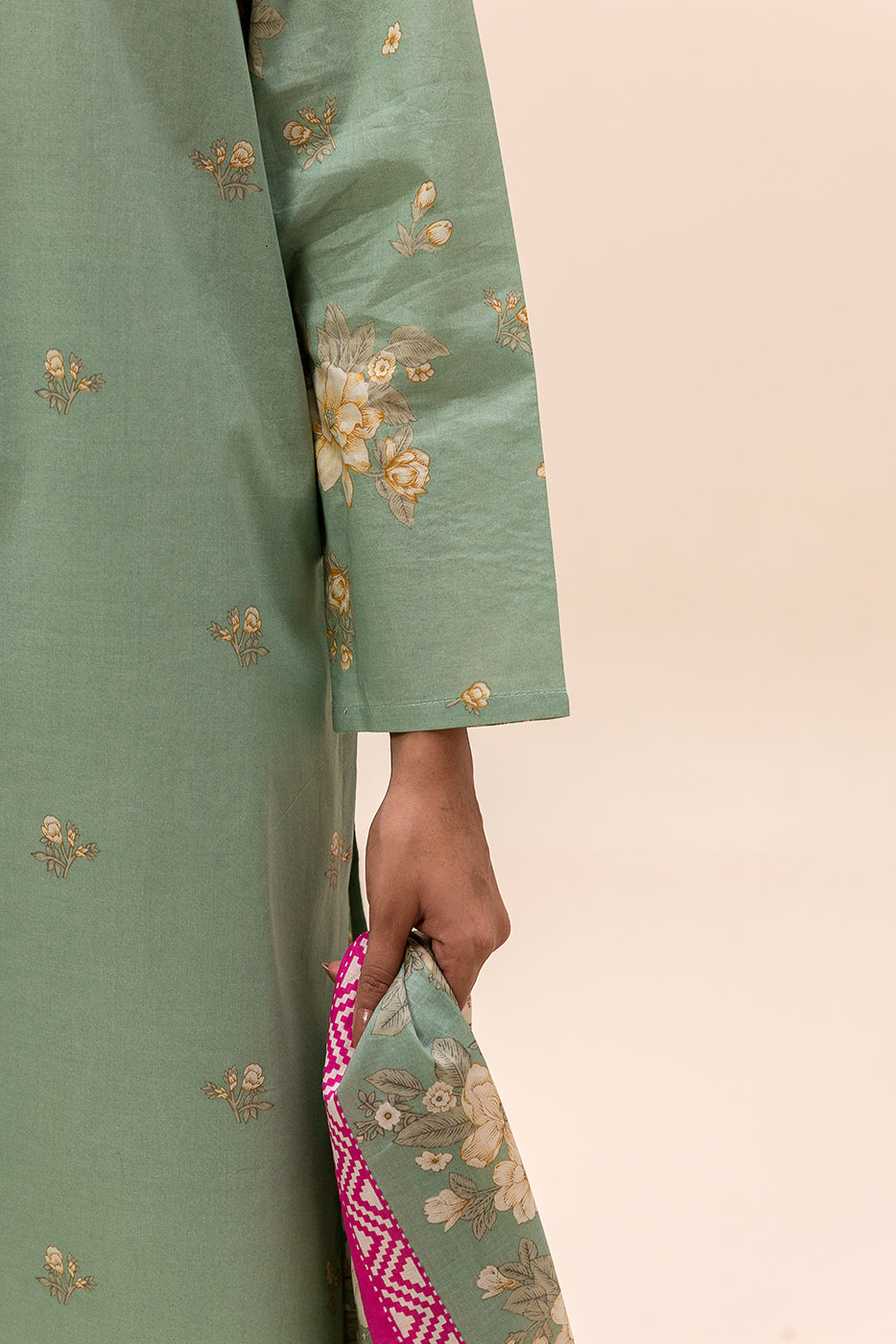 3 Piece Embroidered Lawn Suit-Aqua Verve (Unstitched)