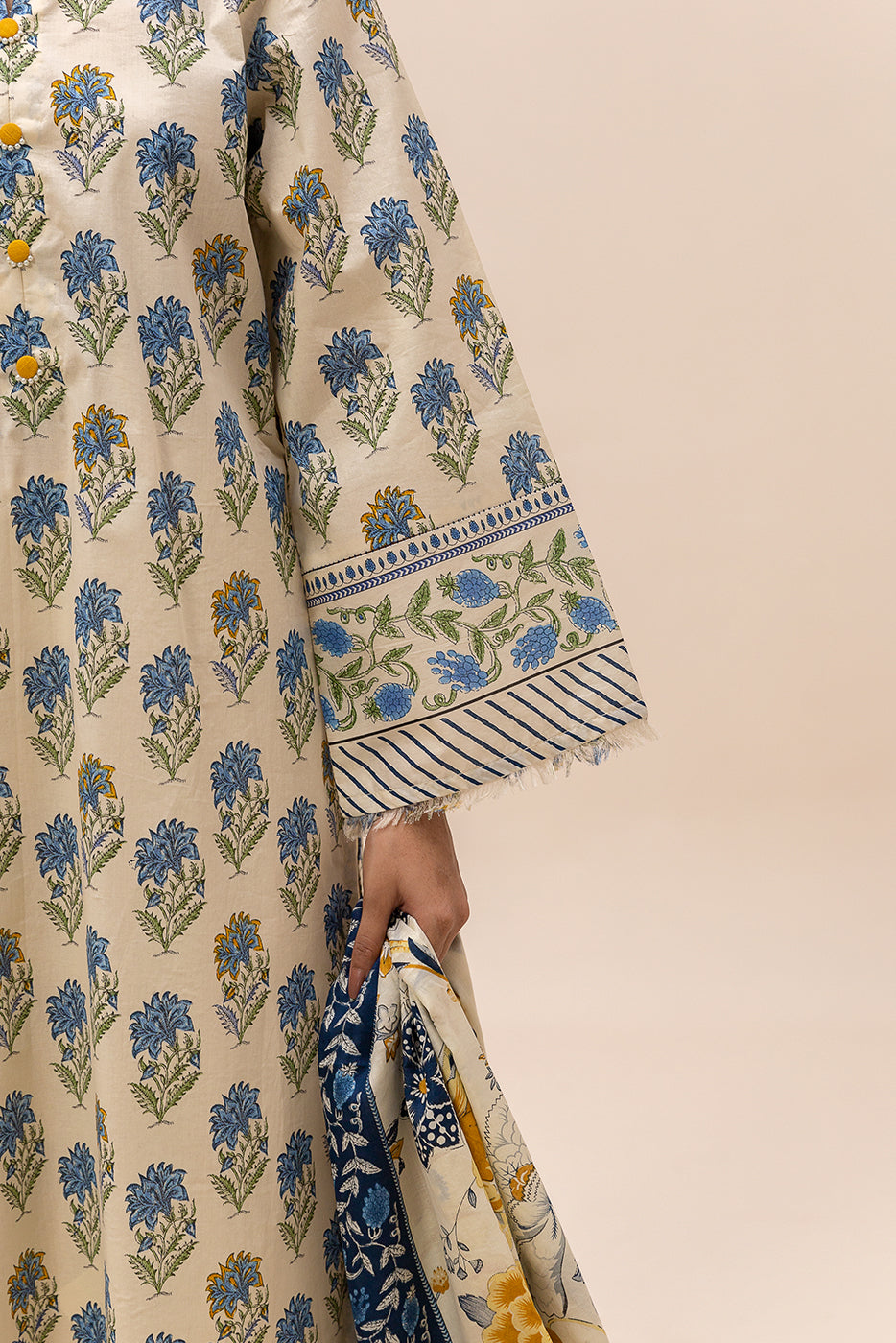 3 Piece Printed Lawn Suit-Pearl Muse (Unstitched)